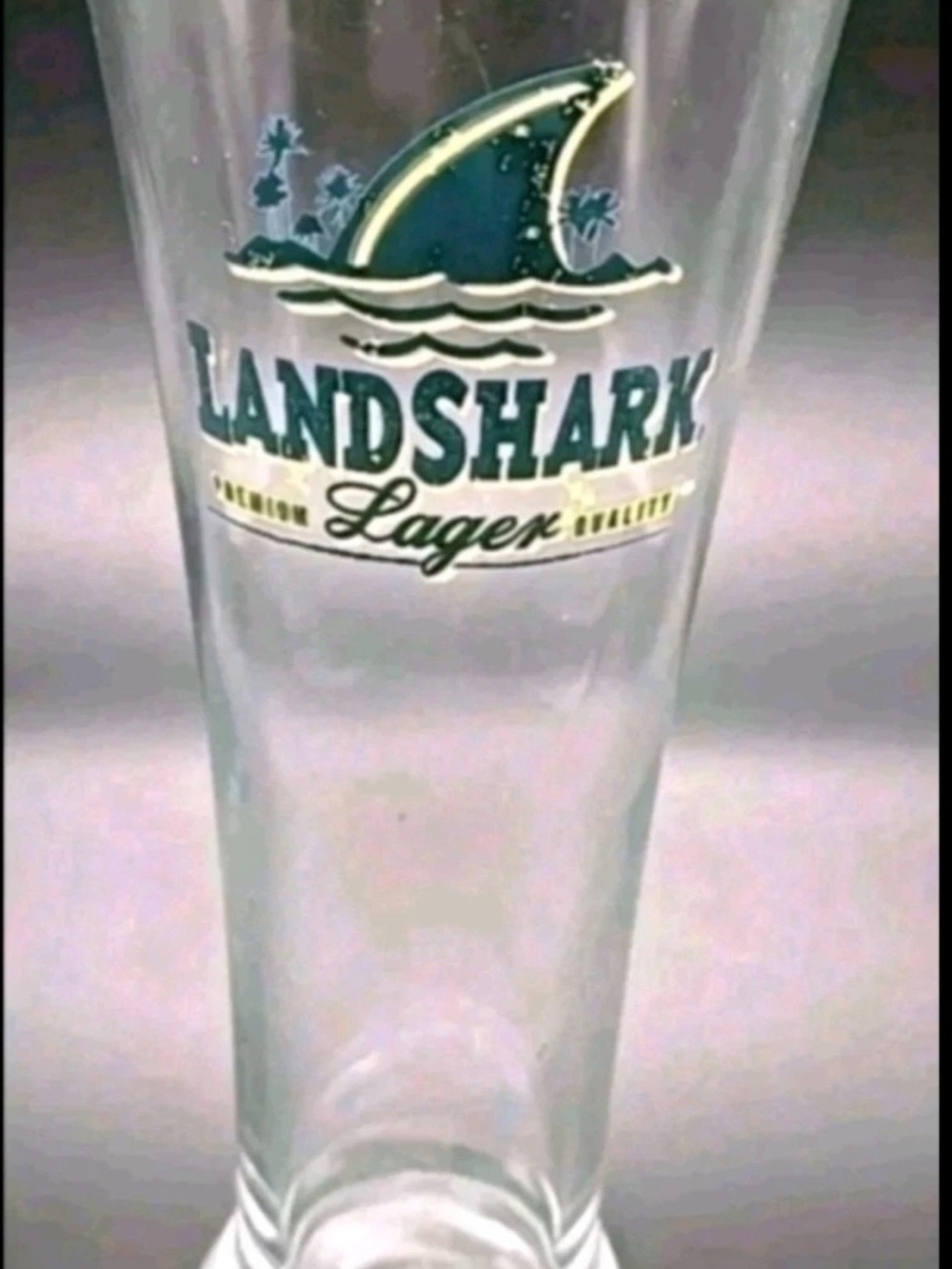 Landshark Lager Branded Pilsner Glass - Blue and Gold Logo